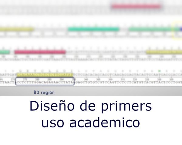 servicio de diseño de primers (oligos) uso ACADEMICO
